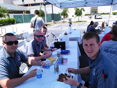 First responded enjoying lunch during EMS week