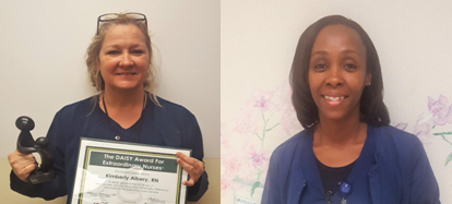 Kim Albery and Mary Little recgonized as DAISY Award WInners
