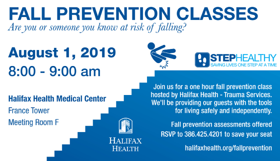 Photo for advertising Fall Prevention Class at Halifax Health on August 1, 2019