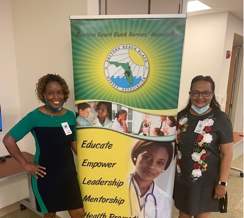 Photo of two members of the Daytona Beach Black Nurses Association